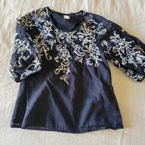 Anthropologie Edme & Esyllte Cotton And Silk Top